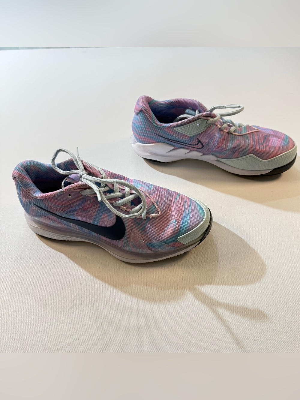Nike Court Air Zoom Vapor Pro Tennis Shoes Pink Foam Glacier Blue Woman Size 6
